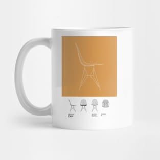 Eames DKR Chair Poster Mid Century Design - Minimal Design - Charles and Ray Eames Mug